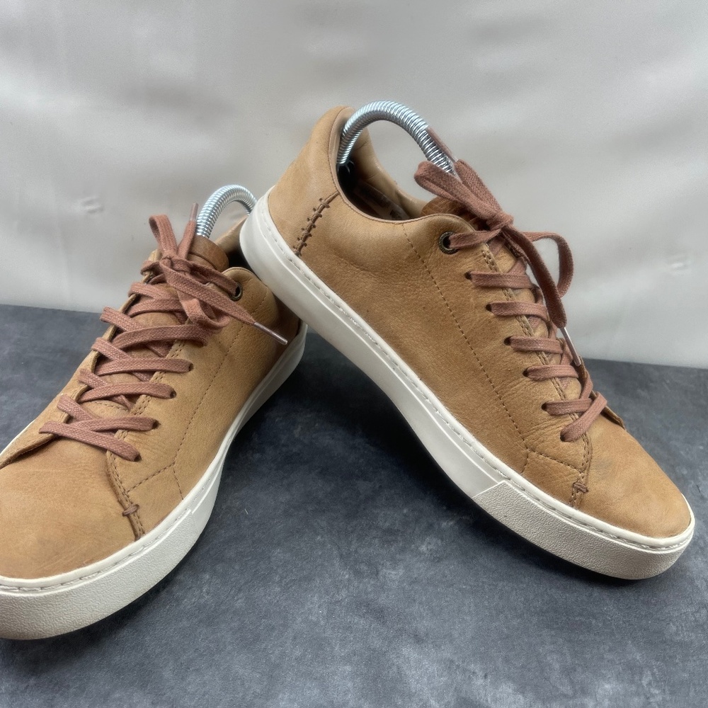 Toms Men's Shoes‎ Brown 8 M Leather Lace Up Casual Comfort Sneakers